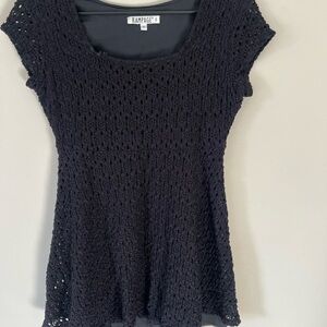 Vintage Rampage Black Crochet Women mini dress